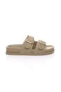 Taupe AJVANI Taupe Flatform Double Buckle Footbed Sandals, Image 2 of 4
