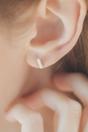 Silver Sterling Silver Cylindrical Bar Studs, Image 2 of 3