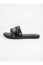 Black 3694 Black Amber Patterned Slider Sandals, Image 5 of 8