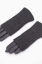 Grey Folding Cuff Winter Gloves, Image 3 of 3