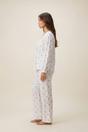 Purple Floral Muslin Pyjama Trouser Set, Image 2 of 4