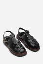 Black Chime Fisherman Flatform Sandal, Image 4 of 6