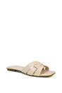 Beige XY LONDON Beige 'Luci' Strappy Slider Sandals With Square Toe, Image 2 of 5