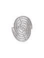 Silver Spiral Pavé Statement Ring, Image 1 of 4