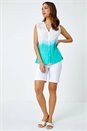 Green Ombre Embroidered Crinkle Blouse, Image 4 of 5