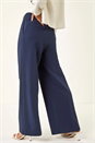 Navy  Pleat Front Wide Leg Trouser, Image 2 of 6