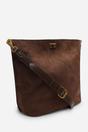 Brown 'Fern' Suede Shoulder Bag with Turn Lock, Image 3 of 5
