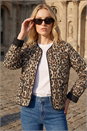Natural  Animal Print Reversible Jacket, Image 3 of 5