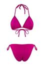 Fuchsia WOVCOR Fuchsia Embroidered Triangle Tie Side Bikini Set, Image 3 of 4