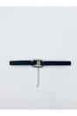 Silver SVNX Silver Black Faux Suede Choker Necklace With Silver Metal Centre Charm, Image 3 of 3