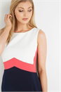 CORAL Colour Block Shift Dress, Image 3 of 4