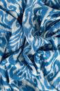 Blue Sarta Blue Damask Lightweight Cotton Scarf, Image 4 of 4