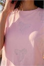 Pink Bow Embellished Cotton T-Shirt , Image 4 of 4
