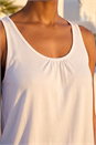 Ivory  Stretch Jersey Vest Top, Image 4 of 4