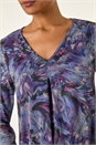 Purple Printed Jersey Snit Top, Image 5 of 5