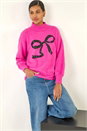 PINK Sparkly Bow Knit Jumper, Image 1 of 5