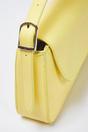 Yellow Flap Over Baguette Shoulder Bag, Image 3 of 4