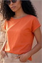 Rust Stretch Cotton Jersey T-Shirt, Image 4 of 4
