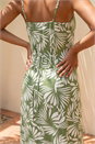 Khaki Petite Printed Button Down Dress, Image 4 of 4