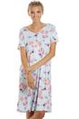 Light Blue Camille Lingerie Light Blue Lightweight Floral Print Nightdress, Image 1 of 5