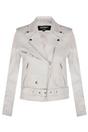 White Womens Leather Biker Jacket - Mansfield, Image 1 of 4