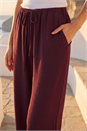 Wine Petite Pull On Woven Trouser, Image 4 of 4