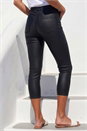 Black Metallic Coated Crop Jeggings, Image 3 of 4