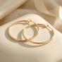 Gold Statement Plain Gold Plated Hoop Earrings, Image 1 of 5