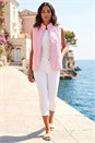 Pink Diamond Quilted Funnel Neck Gilet , Image 2 of 4
