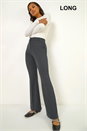 Dark Grey Long Bootcut Stretch Trousers, Image 1 of 5