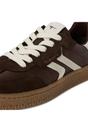 Brown Tamaris Womens Brown White Suede Sneaker, Image 6 of 7
