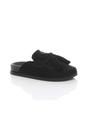 Black Flat Tassel Moccasin Mules Sandals Sliders, Image 1 of 4