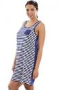 Navy Lightweight Striped Sleeveless Nightie, Image 2 of 5