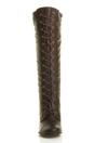 Brown AJVANI Brown High Heel Lace Up Victorian Style Knee High Boots, Image 6 of 6