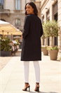 Black Smart Longline Textured Jacket , Image 3 of 4