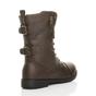 Brown AJVANI Brown Lace Up Zips Military Biker Ankle Boots, Image 4 of 6