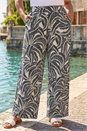 Natural  Curve Textured Print Wide Leg Trousers, Image 2 of 4
