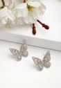 Pink Diva Collection Butterfly Stud Earrings, Image 2 of 5
