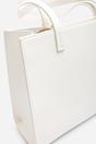 Cream Bailee Double Handle Tote Bag with Central Fastening, Image 4 of 6