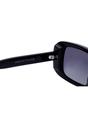 Black AVANT-GARDE PARIS Black Retro-Inspired Bold Rectangle Sunglasses, Image 4 of 7