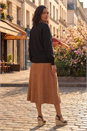 Black Plain Stretch V-Neck Longline Jumper, Image 3 of 4