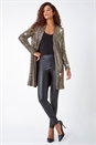 Bronze Longline Sequin Stretch Jacket, Image 3 of 5