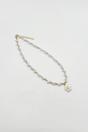 White Pearl Chain Necklace with Camellia Pendant, Image 6 of 6