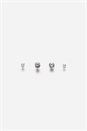 Silver Sterling Silver Cubic Zirconia Stud Earring Set, Image 1 of 2