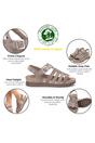 Grey Womens Suede Wedge Sandals - Sasha B6, Image 3 of 8