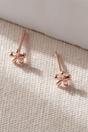 Rose Gold Mia Gioielli Rose Gold Sterling Silver Dainty Flower Studs, Image 3 of 3