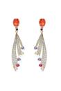 Gold AVANT-GARDE PARIS Gold Feather drop Earrings, Image 1 of 4
