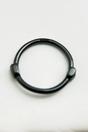 Black Black S999 Silver Huggie Hoops, Image 4 of 4
