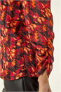 Red Blurred Satin Stripe Top, Image 5 of 5