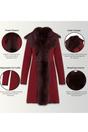 Burgundy Toscana Sheep Suede Leather Trench Coat, Image 3 of 7